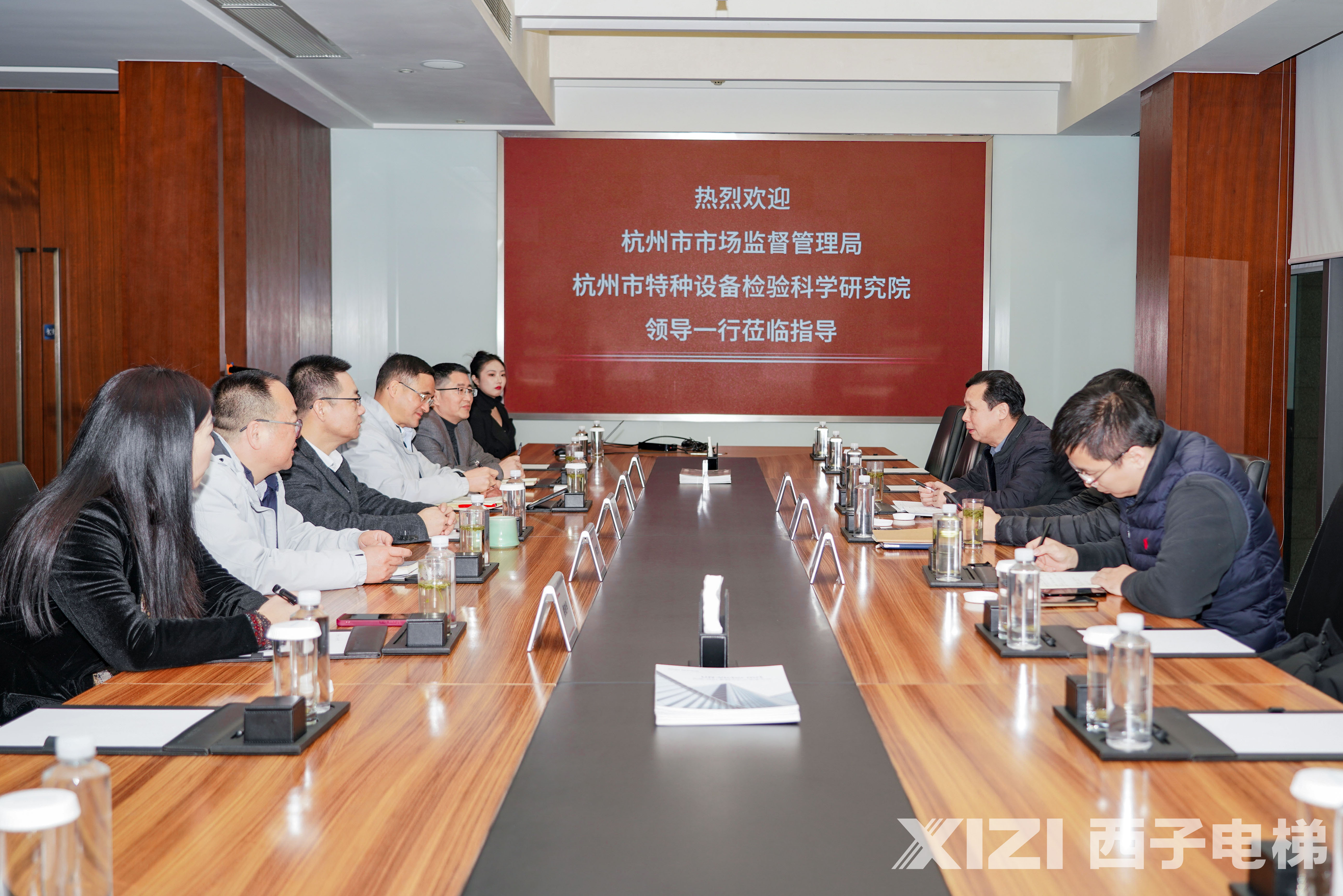 杭州市市場監督管理局、市特檢院領導一行來西子電梯考察調研